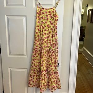 Banjanan floral dress. Yellow and pink. Size M. Excellent condition. Size M